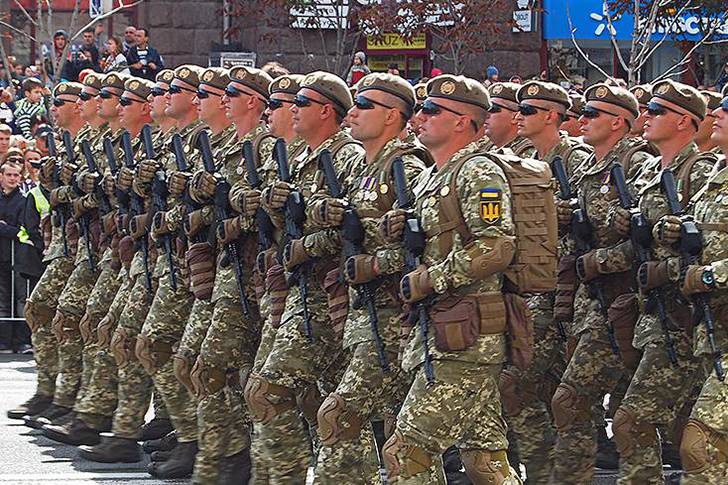 Military parade in Kiev