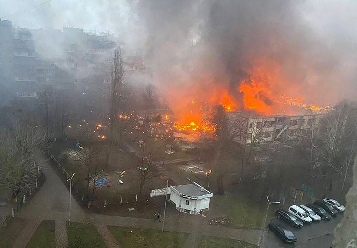 Fire in Brovary