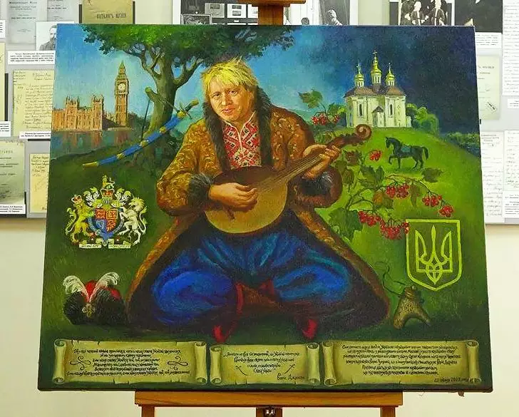 Boris Johnson picture of Ukrainians