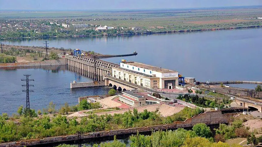 Kakhovska Hydroelectric Power Plant in Soviet times