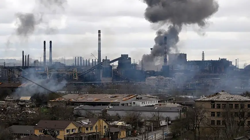 Мариупольский завод «Азовсталь» апрель 2022