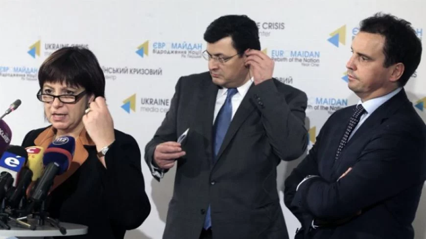 Natalia Yaresko, Sandro Kvitashvili and Aivar Abromavicius