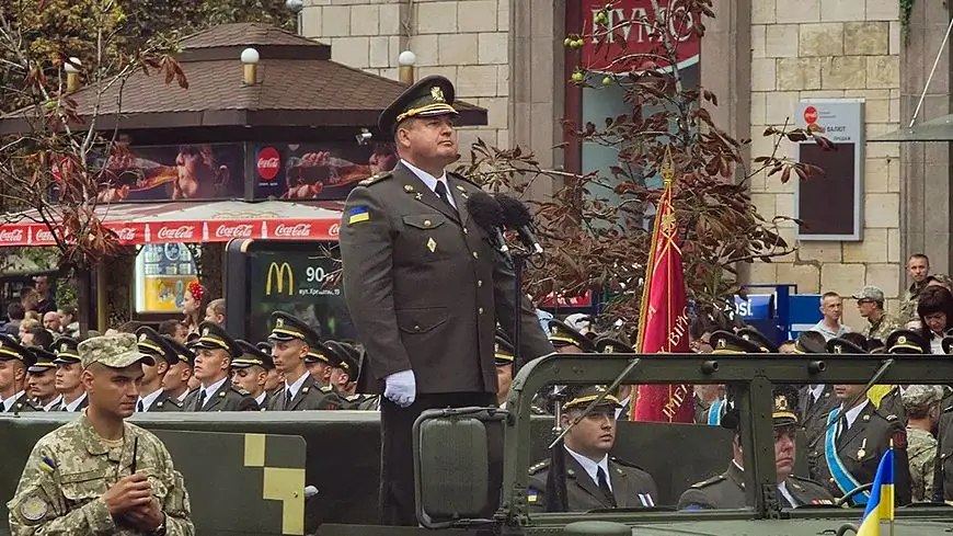 Сергей Попко на военном параде в Киеве
