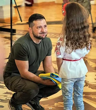 Зеленский с девочкой