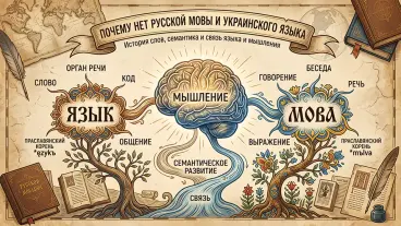 «Язык» и «мова» имеют общее славянское прошлое, но развивались по-разному.